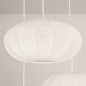 Foto 75232-14: Hanglamp in japandi stijl met drie lampionnen van witte stof