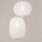 Foto 75235-4 niet_in_feed: Dubbele hanglamp in japandi stijl met twee lampionnen van witte stof