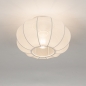 Foto 75236-3 sfeerfoto: Lampion plafondlamp rond van stof in het wit E27