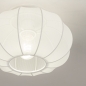 Foto 75236-7 sfeerfoto: Lampion plafondlamp rond van stof in het wit E27