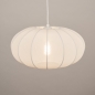 Foto 75237-4: Weiße Lampion-Hängelampe aus Stoff, E27