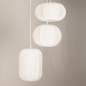 Foto 75239-10 niet_in_feed: Hanglamp in japandi stijl met drie lampionnen van witte stof