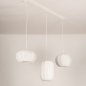 Foto 75240-11 niet_in_feed: Witte hanglamp met drie lampion kappen in verschillende vormen E27