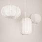 Foto 75240-15 niet_in_feed: Witte hanglamp met drie lampion kappen in verschillende vormen E27