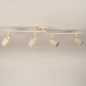 Foto 75244-12 niet_in_feed: Beige spotrail met vier verstelbare GU10 spots voor elke ruimte, ook de badkamer (IP44)