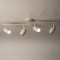 Foto 75244-5 niet_in_feed: Beige spotrail met vier verstelbare GU10 spots voor elke ruimte, ook de badkamer (IP44)