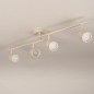 Foto 75244-9 niet_in_feed: Beige spotrail met vier verstelbare GU10 spots voor elke ruimte, ook de badkamer (IP44)