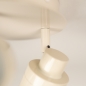 Foto 75245-15 detailfoto: Beige plafondspot met ronde plafondplaat en drie beige Gu10 spots 