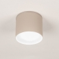 Foto 75249-2: Moderne Cilindervormige Plafondlamp in taupe voor binnen en buiten