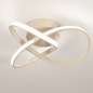 Foto 75253-2: Beige led plafondlamp in krulvorm met drie dim standen