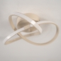 Foto 75253-3: Beige led plafondlamp in krulvorm met drie dim standen