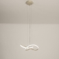 Foto 75254-2 sfeerfoto: Kleine beige hanglamp met drie lichtstanden en geheugenfunctie