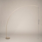 Foto 75255-1: Beige LED Bogenleuchte Japandi Wohnstil mit Dimmer