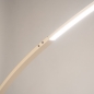 Foto 75255-7: Beige LED Bogenleuchte Japandi Wohnstil mit Dimmer