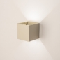 Foto 75258-2: Beige LED Wandleuchte Up and Down quadratisch mit verstellbaren Lichtstrahl IP54