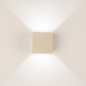 Foto 75258-3: Beige LED Wandleuchte Up and Down quadratisch mit verstellbaren Lichtstrahl IP54