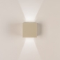 Foto 75258-4: Beige LED Wandleuchte Up and Down quadratisch mit verstellbaren Lichtstrahl IP54