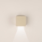 Foto 75258-6: Beige LED Wandleuchte Up and Down quadratisch mit verstellbaren Lichtstrahl IP54