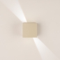 Foto 75258-7: Beige LED Wandleuchte Up and Down quadratisch mit verstellbaren Lichtstrahl IP54