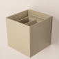 Foto 75258-8: Beige LED Wandleuchte Up and Down quadratisch mit verstellbaren Lichtstrahl IP54