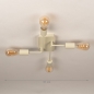 Foto 75268-1 maatindicatie: Beige kleur plafondlamp met vier fittingen