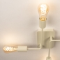 Foto 75268-3 sfeerfoto: Beige kleur plafondlamp met vier fittingen