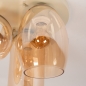 Foto 75269-6: Beige Deckenlampe mit drei verschiedenen Formen von Champagner-Gläsern