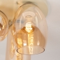 Foto 75269-7: Beige Deckenlampe mit drei verschiedenen Formen von Champagner-Gläsern