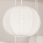 Foto 75272-13 sfeerfoto_uit: Grote japandi hanglamp met vijf lampionnen van witte stof 