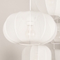 Foto 75272-15 sfeerfoto_uit: Grote japandi hanglamp met vijf lampionnen van witte stof 