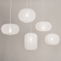 Foto 75272-8 niet_in_feed: Grote japandi hanglamp met vijf lampionnen van witte stof 