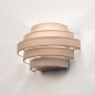 Foto 75273-2: Halfronde wandlamp van taupe stof - Luxe en sfeervolle verlichting