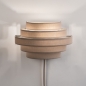 Foto 75273-4 niet_in_feed: Halfronde wandlamp van taupe stof - Luxe en sfeervolle verlichting