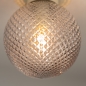 Foto 75275-6: Beige plafondlamp met bol van subtiel rookglas 