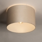 Foto 75276-10: Beige lampenkap van fluweel rond E27