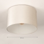 Foto 75276-8: Beige lampenkap van fluweel rond E27