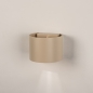 Foto 75282-5 niet_in_feed: Halfronde UP en Down wandlamp in beige met verstelbare lichtbundels