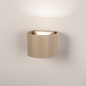 Foto 75282-6 niet_in_feed: Halfronde UP en Down wandlamp in beige met verstelbare lichtbundels