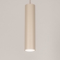 Foto 75297-3: Beige zylinderförmige GU10-Hängeleuchte für Schienensysteme