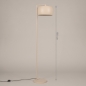 Foto 75303-1 maatindicatie: Vloerlamp in mat beige van metaal met ronde kap E27
