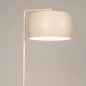 Foto 75303-2: Vloerlamp in mat beige van metaal met ronde kap E27