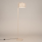 Foto 75303-4: Vloerlamp in mat beige van metaal met ronde kap E27