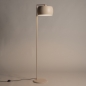 Foto 75303-5: Vloerlamp in mat beige van metaal met ronde kap E27