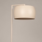 Foto 75303-6: Vloerlamp in mat beige van metaal met ronde kap E27