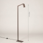 Foto 75305-1: Staande leeslamp in koffiekleur met GU10 fitting en koker als kap