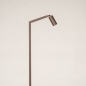 Foto 75305-7: Staande leeslamp in koffiekleur met GU10 fitting en koker als kap