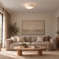 Foto 75309-6: Runde Badezimmer Deckenleuchte in Beige/Weiß mit IP44
