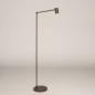 Foto 75314-3: Oplaadbare led vloerlamp in koffiekleur met knikarm en usb kabel 