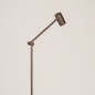 Foto 75314-4: Oplaadbare led vloerlamp in koffiekleur met knikarm en usb kabel 