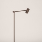 Foto 75314-5: Oplaadbare led vloerlamp in koffiekleur met knikarm en usb kabel 